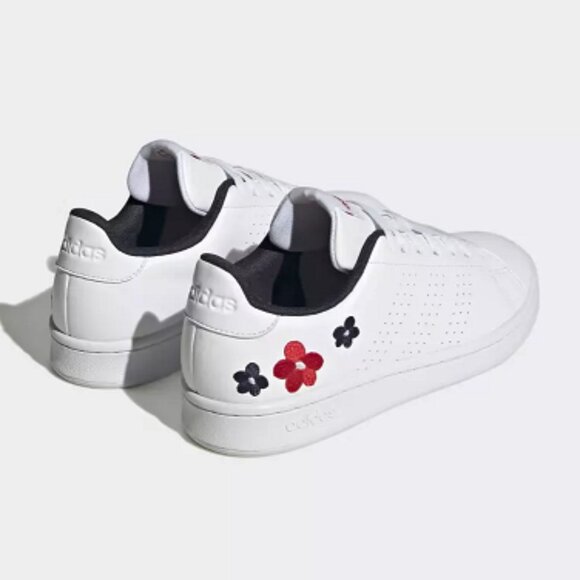 Adidas Women's White ADVANTAGE Flower print Fashion Sneakers Size 7 us HR0245 - Picture 4 of 4